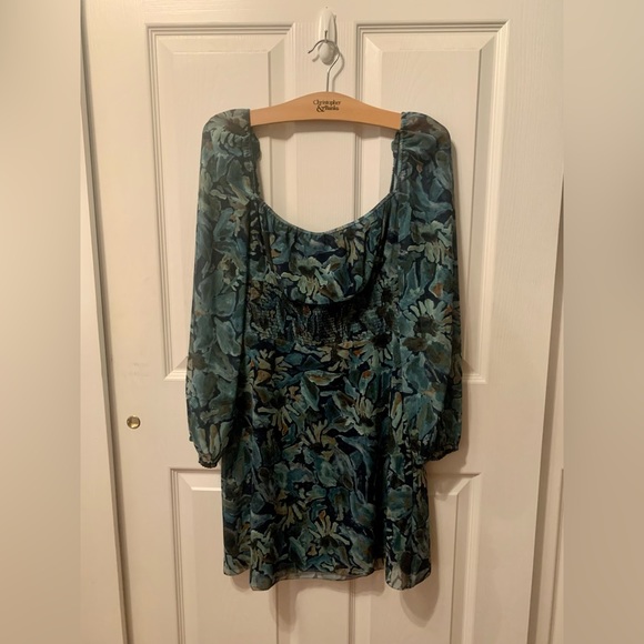 Teal Marble Dress